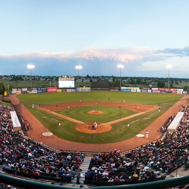panorama view of baseball field