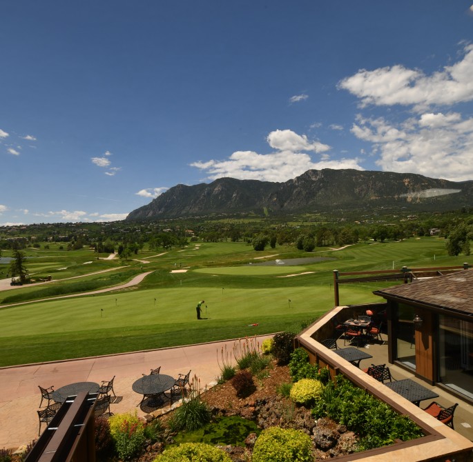 resort with mountains in the background